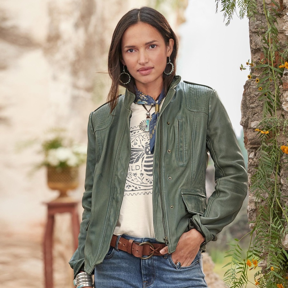 Sundance Angela leather jacket. Size PS EUC